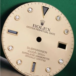 Authentic Swiss Made Rolex Submariner Champaign Serti Dial, (Swiss <25)